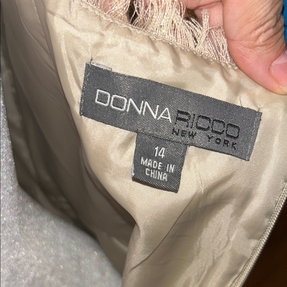 Donna Ricco Beige Midi Dress - Picture 7 of 8